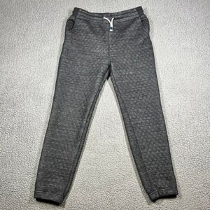 Marine Layer Quilted Joggers Gray Diamond Pattern Mens Size S Sweatpants
